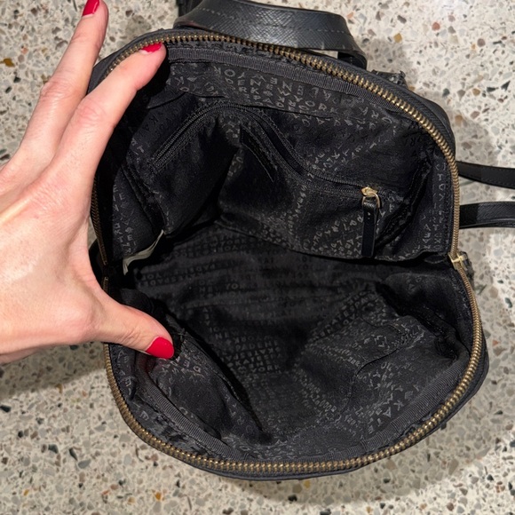 Kate Spade black small backpack gold zippers hardware nylon main image 8